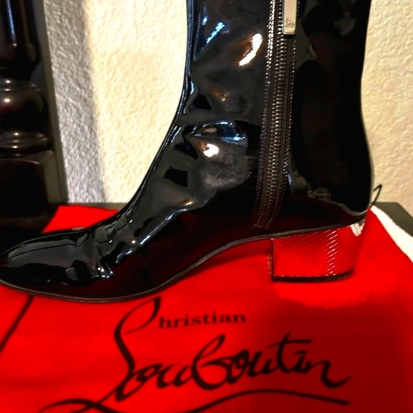 Louboutin Patent Leather Disco Boots Size 6 - Picture 12 of 13